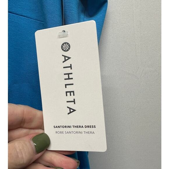 NWT Cute Athleta Santorini Thera Dress Size 1X Teal Blue - Picture 5 of 11